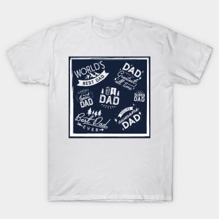 Fathers Day Text Best Father Ever T-Shirt